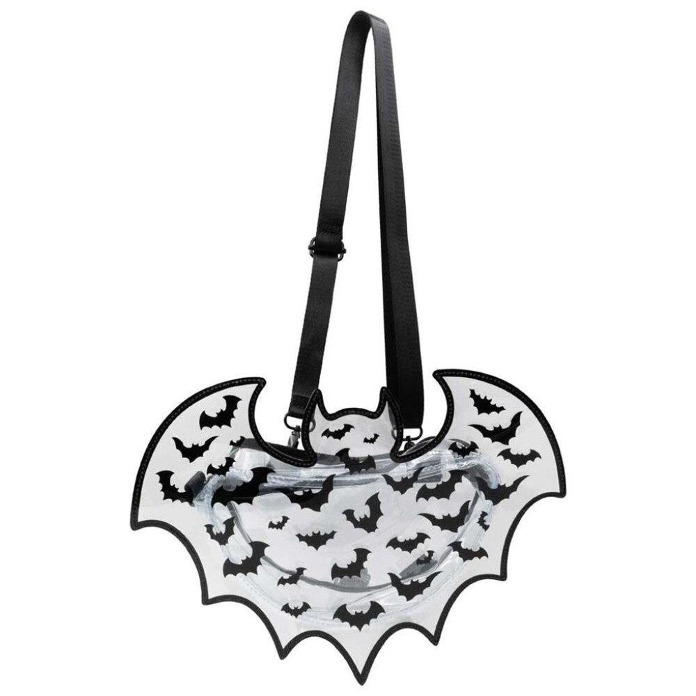 Kreepsville 666 Clear Vinyl Bat Backpack or Shoulder Bag Purse Concert Venue NWT - Picture 3 of 6